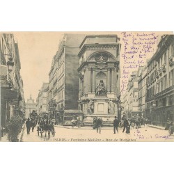 PARIS 2°. Fontaine Molière rue de Richelieu 1903