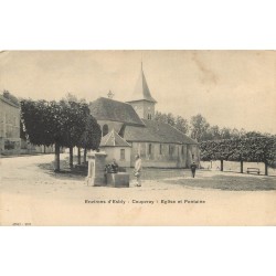 77 COUPVRAY. Eglise et Fontaine vers 1900