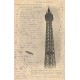 PARIS 1901. Prix Henry Deutsch. Le Dirigeable SANTOS DUMONT près de la Tour Eiffel