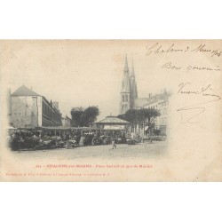 51 CHÂLONS-SUR-MARNE. Jour de Marché Place Godard 1904