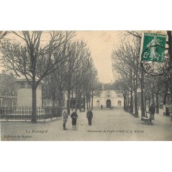 93 LE BOURGET. Monument de l'épée brisée et la Mairie 1908