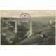 carte postale ancienne 63 LE VIADUC DES FADES. Sur la Siaule 1910 avec personnage assis