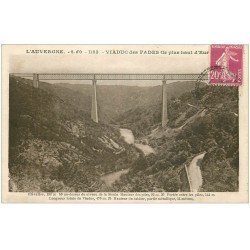 carte postale ancienne 63 LE VIADUC DES FADES. Sur la Siaule 1932