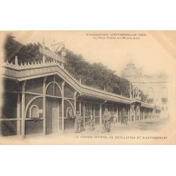 PARIS Exposition Universelle 1900. Garage Officiel de bicyclettes et automobiles. Petit Palais des Beaux Arts