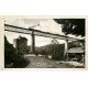 carte postale ancienne 63 LE VIADUC DES FADES. Train et voitures 1935 Carte Photo émaillographie