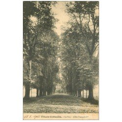 carte postale ancienne 02 VILLERS-COTTERETS. Parc. Allée François Ier 1913