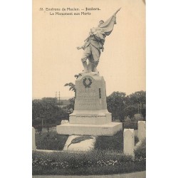 2 x cpa 78 JUZIERS. Le Monument aux Morts et le Petit Bras en Amont 1909