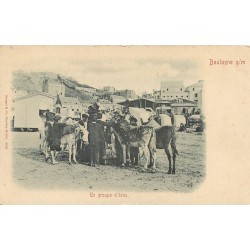 62 BOULOGNE-SUR-MER. Un groupe d'ânes pour la ballade d'enfants vers 1900