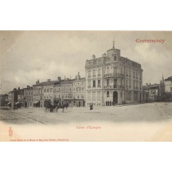 2 x cpa 55 COMMERCY. Caisse d'Epargne et le Barrage avec Péniche 1904