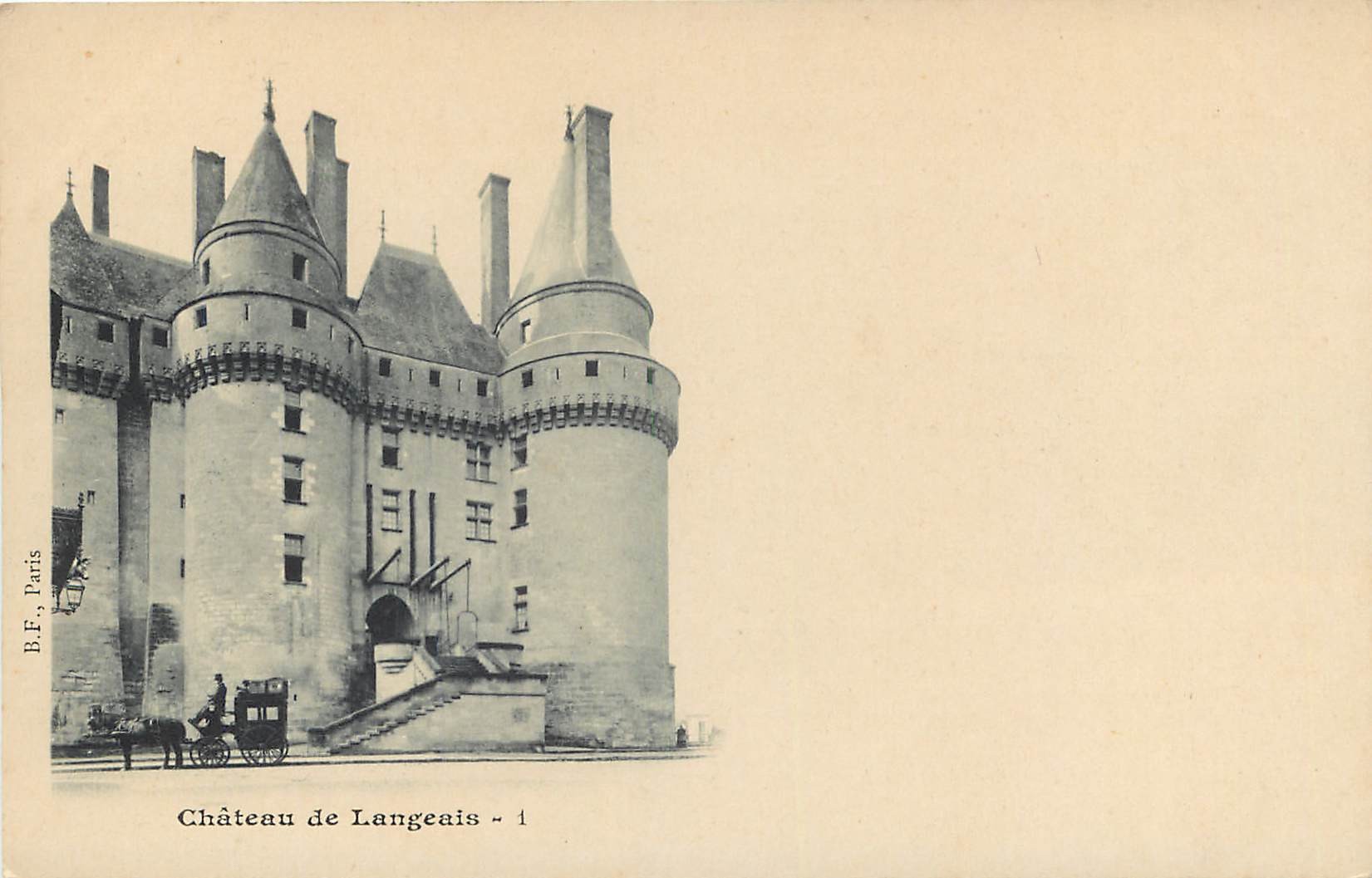 2 x cpa 37 CHATEAU DE LANGEAIS vers 1900