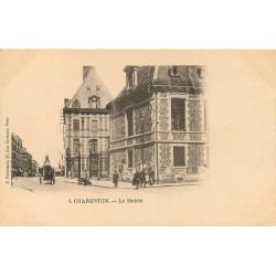 2 x cpa 94 CHARENTON. L'Eglise et la Mairie vers 1900