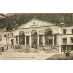 2 x cpa 65 CAUTERETS. Thermes de César 1931 et vue générale