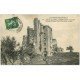 carte postale ancienne 63 MONTAIGUT-LE-BLANC. Ruines du Château 1913 avec Visiteurs