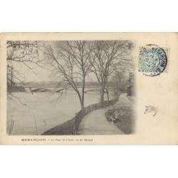 2 x cpa 25 BESANCON. Le Pont Saint-Pierre vu de Micaud 1905