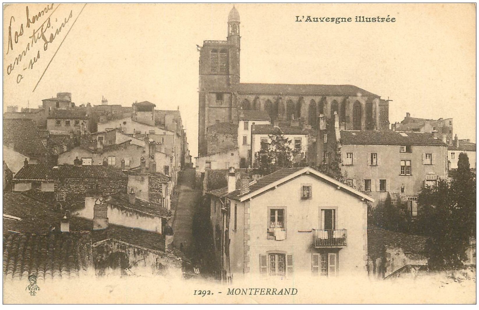 carte postale ancienne 63 MONTFERRAND 1919