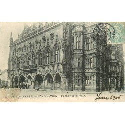 3 x Cpa 62 ARRAS. Hôtel de Ville et façade des Armées 1906