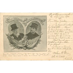 Guerre des Boers Président Krüger et Lieutenant Colonel Marchand 1901