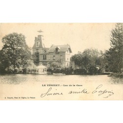 2 x cpa 78 LE VESINET. Lac de la Gare et Asile National 1903