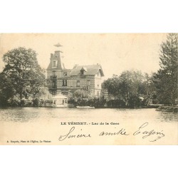2 x cpa 78 LE VESINET. Lac de la Gare et Asile National 1903