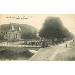 29 QUIMPER. Théâtre et Boulevards ainsi que le Pont Firmin sur l'Odet