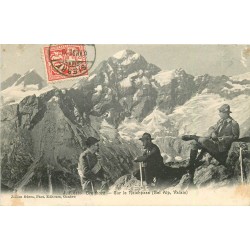 Suisse BREITHORN. Alpinistes sur le Reichpass 1906