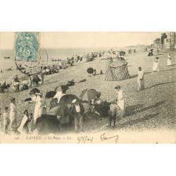 2 x cpa 80 CAYEUX-SUR-MER. La Plage et Chemin des Planches 1904