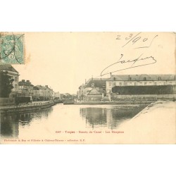 10 TROYES Les Hospices sur Bassin du canal 1905
