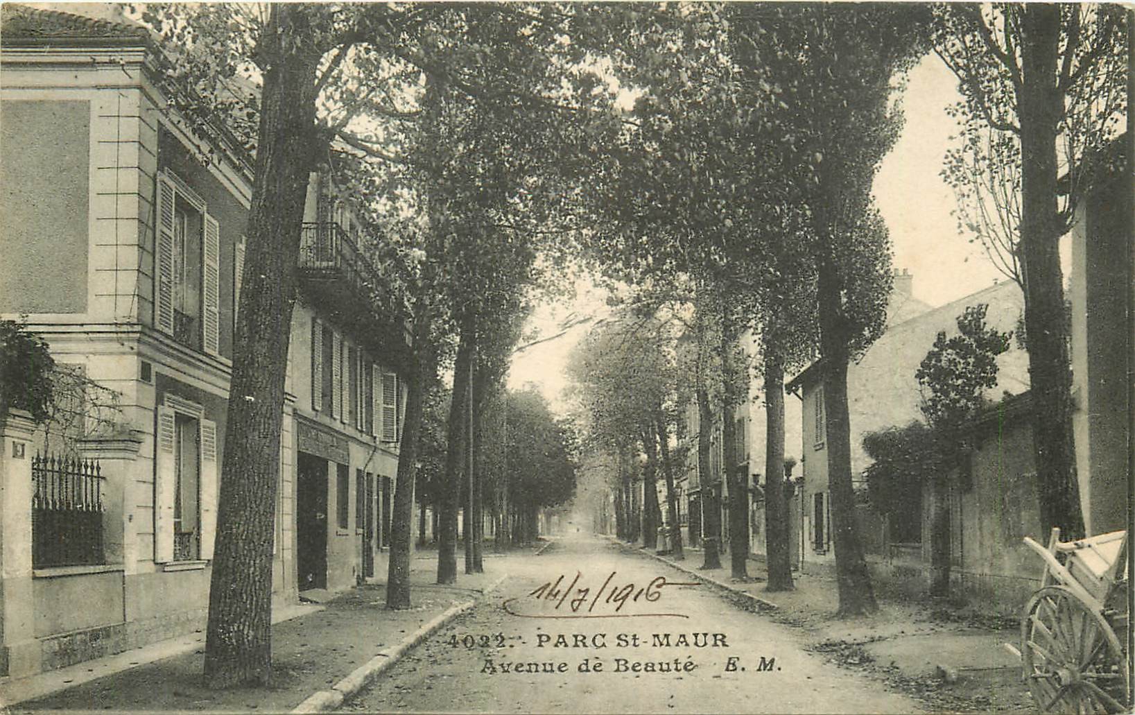 94 PARC SAINT-MAUR-DES-FOSSES. Avenue de Beauté 1916