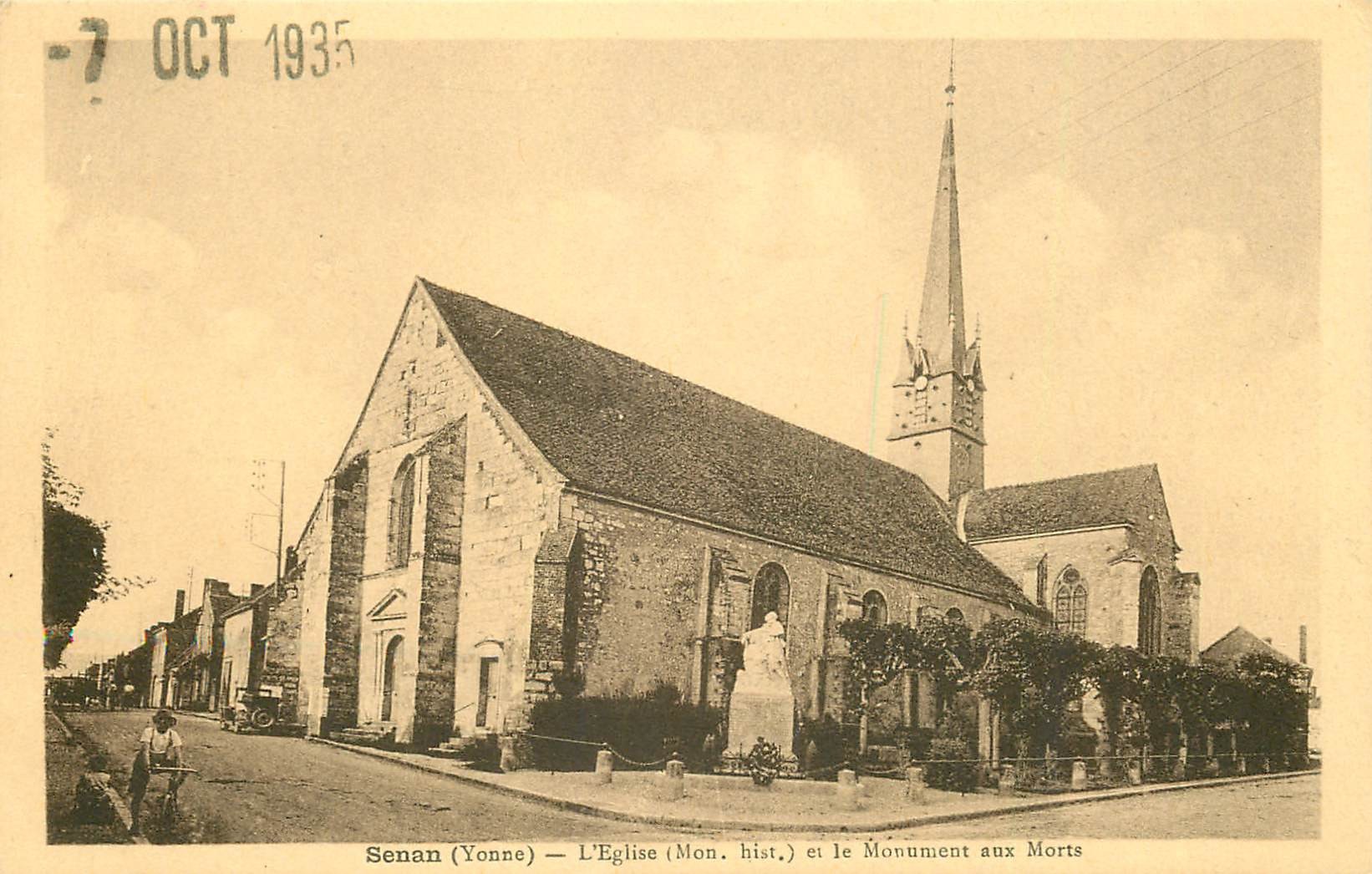 89 SENAN. Eglise et Monument aux Morts 1935