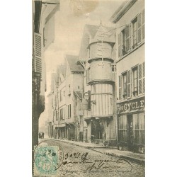 10 TROYES. La Tourelle rue Champeaux avec magasin de cycles 1903