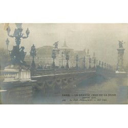 PARIS Crue inondations de 1910. Photo cpa " Le Pont Alexandre III "