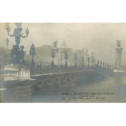 PARIS Crue inondations de 1910. Photo cpa " Le Pont Alexandre III "