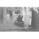 PARIS Crue inondations de 1910. Photo cpa Service de bachotage rue de Lille et ravitaillement