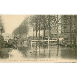 PARIS Crue inondations de 1910. Boulevard Saint-Germain