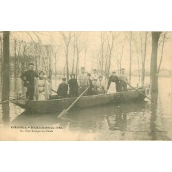 92 COLOMBES Crue inondations de 1910 une Barque du Génie