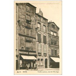 carte postale ancienne 63 RIOM. Magasin de Cartes Postales rue de l'Horloge