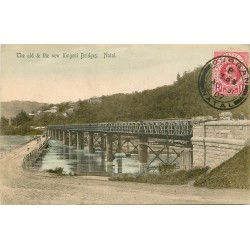 South Africa DURBAN 1907. The old & the new Umgeni Bridges Natal