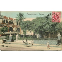 South Africa DURBAN 1907. Royal Hotel avec pousse-pousse