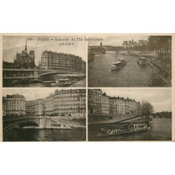 PARIS 4° Souvenir de l'Ile Saint-Louis 1906 bateaux-mouche
