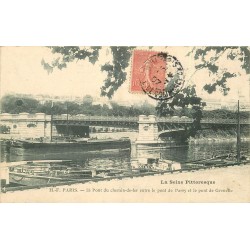 PARIS 15. Pont du chemin-de-fer entre Passy et Grenelle 1907