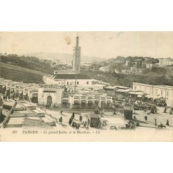 6 x cpa TANGER. Sokko Marshan, Mosquée Casbah, Phare, Cap Spartel, Port et Rade 1928