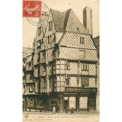 3 x cpa 49 ANGERS. Maison Adam, Evêché et Logis Pincé 1907