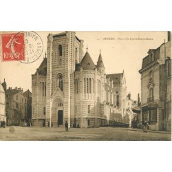 3 x cpa 49 ANGERS. Eglise Notre-Dame, la Maine et Hôtel Pincé vers 1910