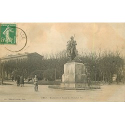 3 x cpa 57 METZ. Statue Ney sur Esplanade, Caserne Empereur Guillaume et rue d'Estrées