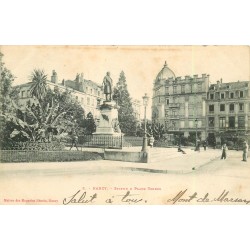 2 x cpa 54 NANCY. Place Thiers et Statue René Portail Saint-Epvre 1902