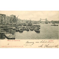 2 x cpa LONDON. Thames Towerbridge 1903 et Westminster Bridge of Parliament