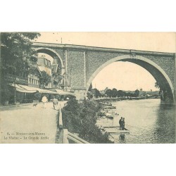 2 x cpa 94 NOGENT-SUR-MARNE. Grande Arche 1908 et Viaduc 1906