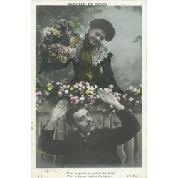 lot de 6 x cpa " COUPLES " Bataille de Roses série complète 1906 ND Phot