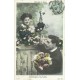 lot de 6 x cpa " COUPLES " Bataille de Roses série complète 1906 ND Phot