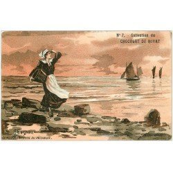 carte postale ancienne 63 ROYAT. L'attente du Pêcheur. Collection Chocolat n° 7 par Begnou"" Marquise de Sévigné ""